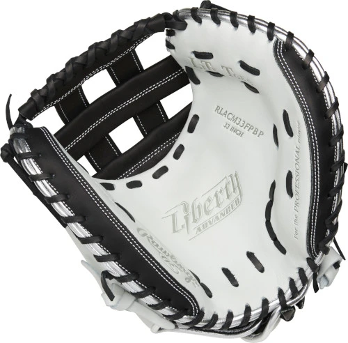33 Inch Rawlings Liberty Advanced Color Series RLACM33FPBP Women's White/Black/Platinum Fastpitch Softball Catcher Mitt 4 33 Inch Rawlings Liberty Advanced Color Series RLACM33FPBP Women's White/Black/Platinum Fastpitch Softball Catcher Mitt - Image 2