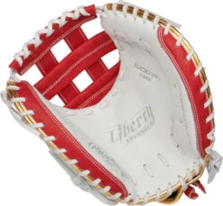 33 Inch Rawlings Liberty Advanced Color Series RLACM33FPS Women's White/Scarlet/Gold Fastpitch Softball Catcher Mitt 6 33 Inch Rawlings Liberty Advanced Color Series RLACM33FPS Women's White/Scarlet/Gold Fastpitch Softball Catcher Mitt -Baseball Store 33 inch rawlings liberty advanced color series rlacm33fps women s white scarlet gold fastpitch softball catcher mitt 14
