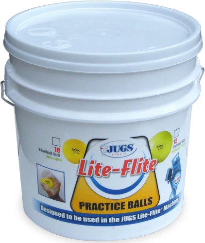 JUGS B5001 Bucket Of Lite-Flite Optic Yellow Baseballs 3 JUGS B5001 Bucket Of Lite-Flite Optic Yellow Baseballs