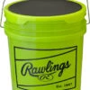 Rawlings B618RFPBPBUCK Combo 6 Gallon Optic Yellow Bucket W/ 18 RFPBP12SY Fastpitch Softballs -Baseball Store rawlings b618rfpbpbuck combo 6 gallon optic yellow bucket w 18 rfpbp12sy fastpitch softballs 4