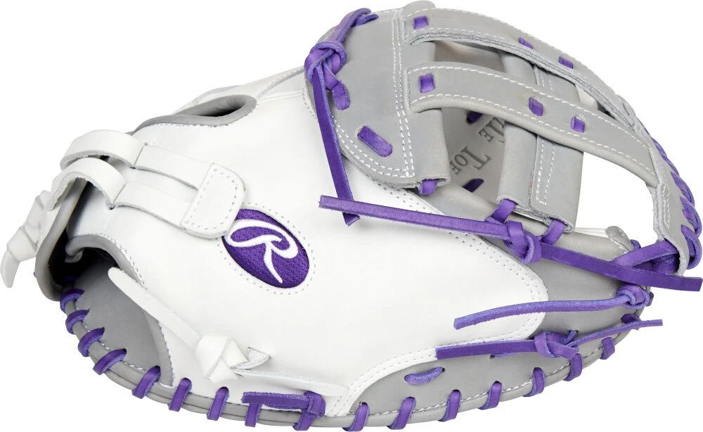 34 Inch Rawlings Liberty Advanced Color Series 4.0 Women's Fastpitch Softball Catcher's Mitt RLACM34FPWPG 6 34 Inch Rawlings Liberty Advanced Color Series 4.0 Women's Fastpitch Softball Catcher's Mitt RLACM34FPWPG - Image 4