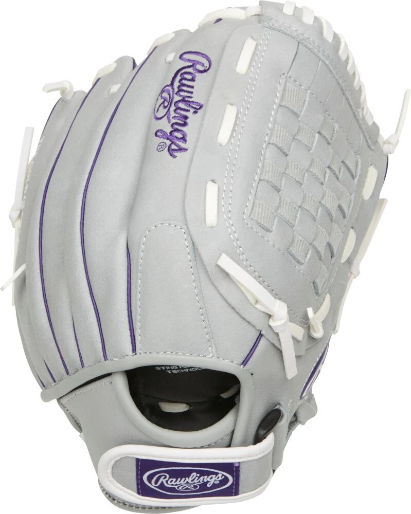 12 Inch Rawlings Sure Catch Girl's Fastpitch Softball Glove SCSB12PU 3 12 Inch Rawlings Sure Catch Girl's Fastpitch Softball Glove SCSB12PU