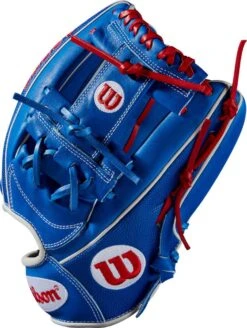 12.25 Inch Wilson A2000 SuperSkin Vladimir Guerrero Jr Game Model VG27GM Adult Infield Baseball Glove WBW1002741225 -Baseball Store wilson a2000 superskin vladimir guerrero jr game model vg27gm 1225 inch adult infield baseball glove 13